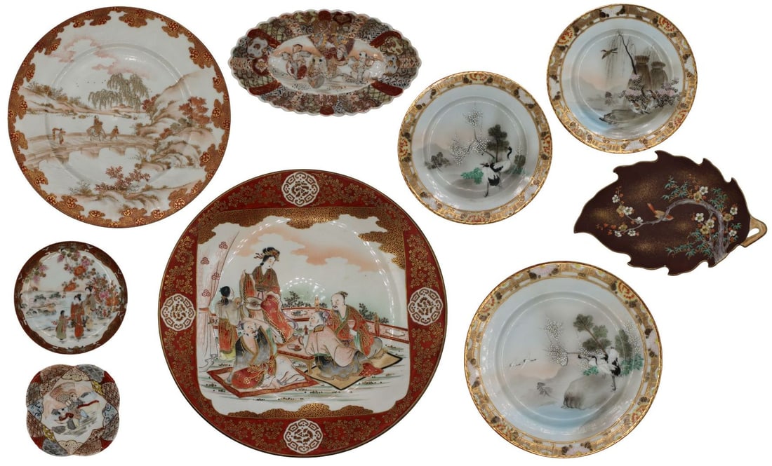 Collection of (9) Japanese Porcelain Dishes. (1 of 20)