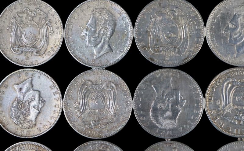 SILVER. (4) Assorted Silver Coin Baskets. - 4