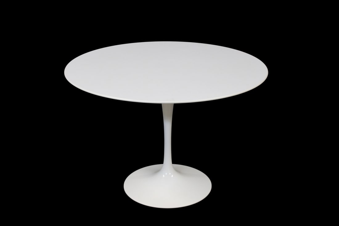 Knoll Signed Eero Saarinen Tulip Table: Marked and labeled on base. From a Waccabuc, NY estate. - Dimensions: 29" h x 42" dia.