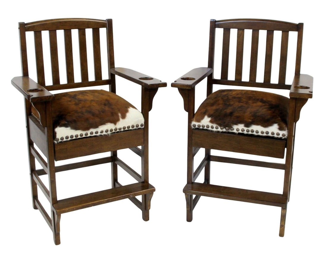 American Heritage Pair Of Arts & Crafts Style Oak (1 of 7)