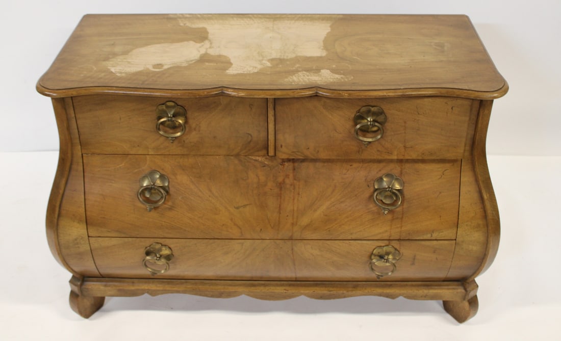 BAKER SIGNED Bombe Commode. - 2