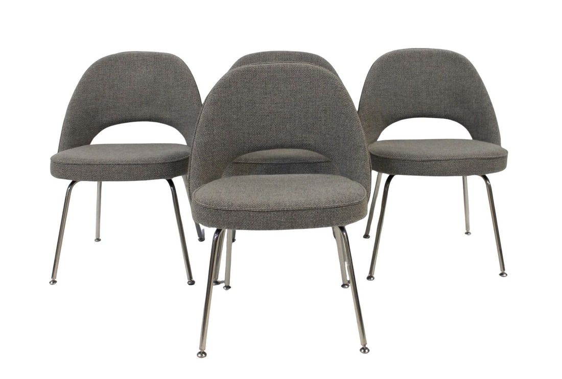 Set Of 4 Chairs After Eero Saarinen.: From a Waccabuc, NY estate. - Dimensions: 31.5" h x 22.5" w x 18" d.