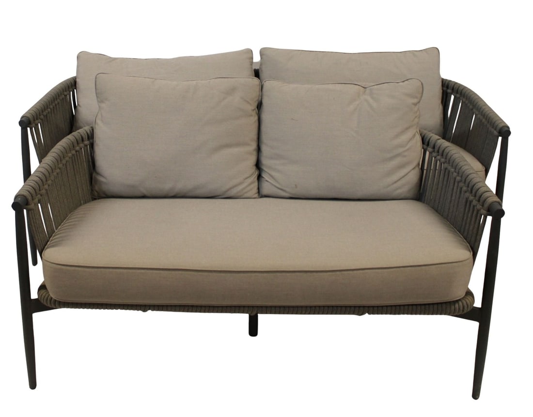 2 Modern Demilune Settees. (1 of 7)