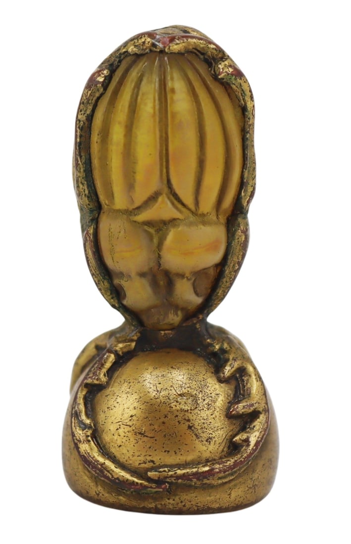 Tiffany Studios Favrile Glass Scarab Wax Seal. (1 of 7)