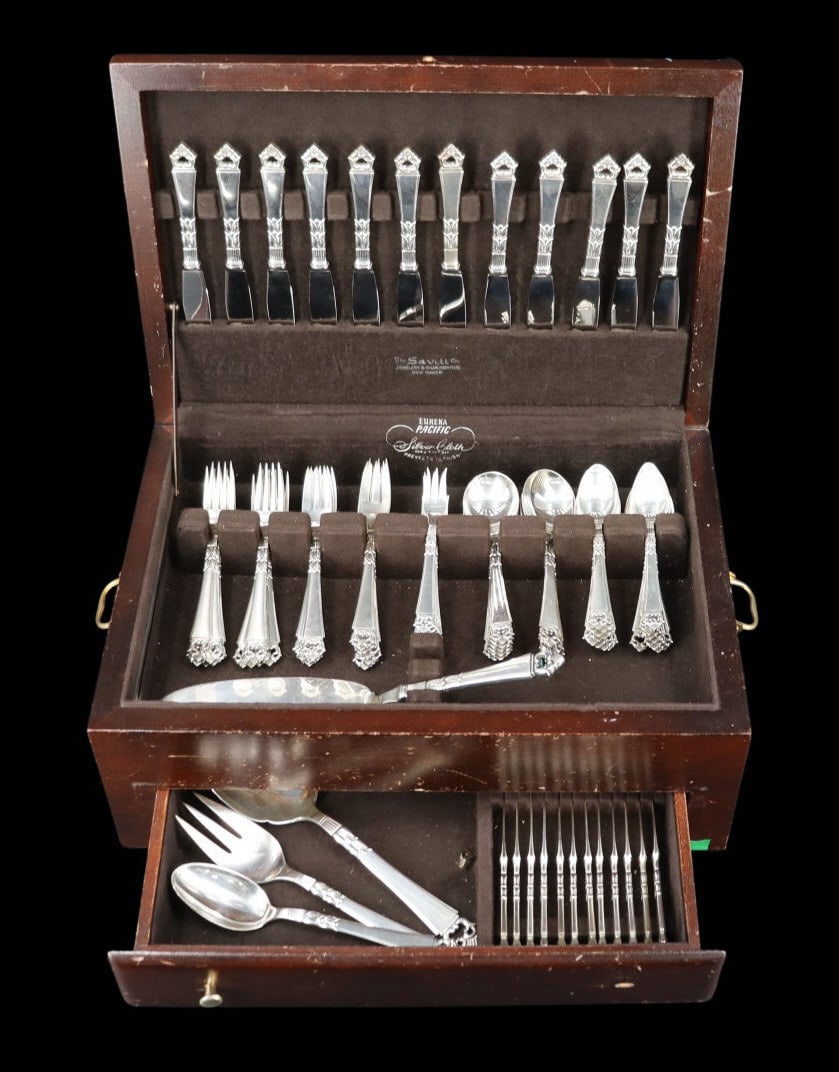 STERLING. Frigast Danish Crown Sterling Flatware (1 of 12)