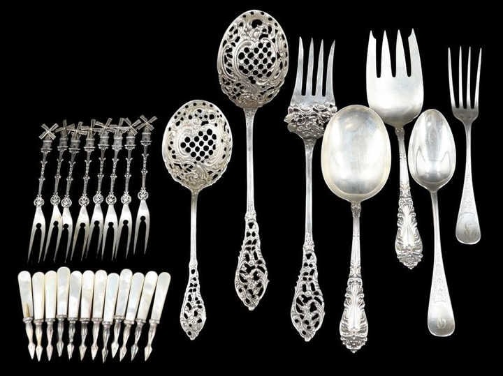STERLING. Assorted Sterling Serving Pieces and (1 of 11)