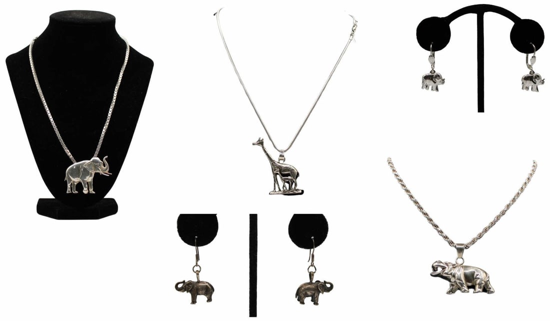 JEWELRY. Collection of (5) Sterling Animal Pieces. (1 of 20)