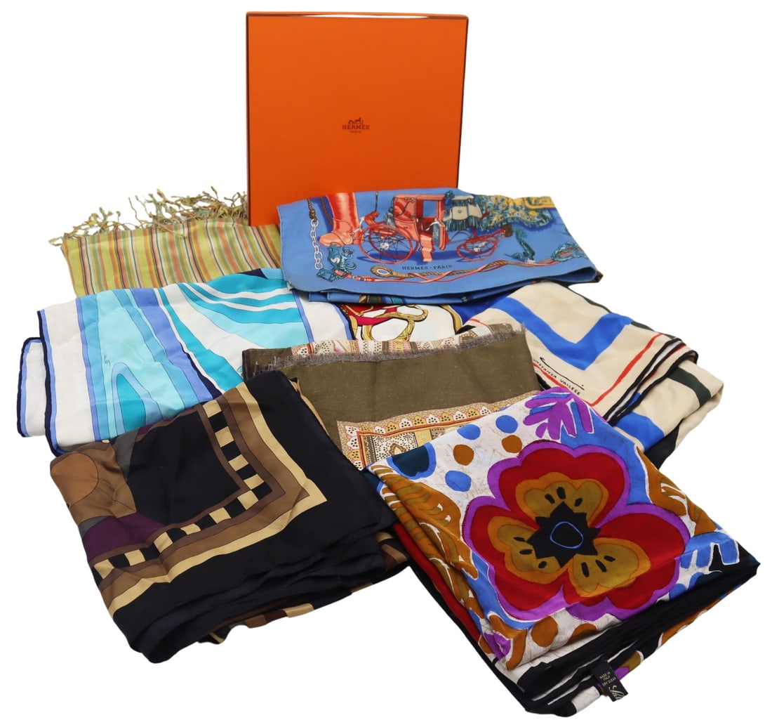 COUTURE. Collection of Silk Scarves Inc. HERMES. (1 of 20)