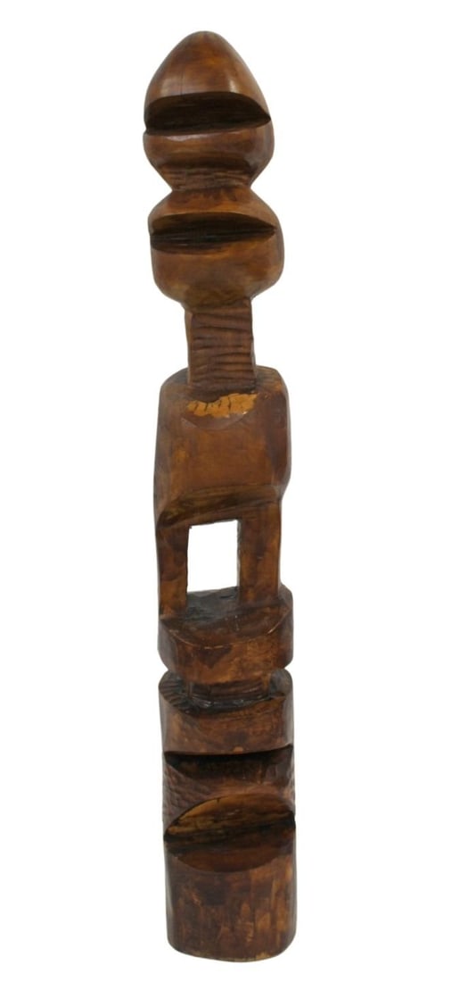 Vintage & Tall Carved Wood Totem Pole . (1 of 6)