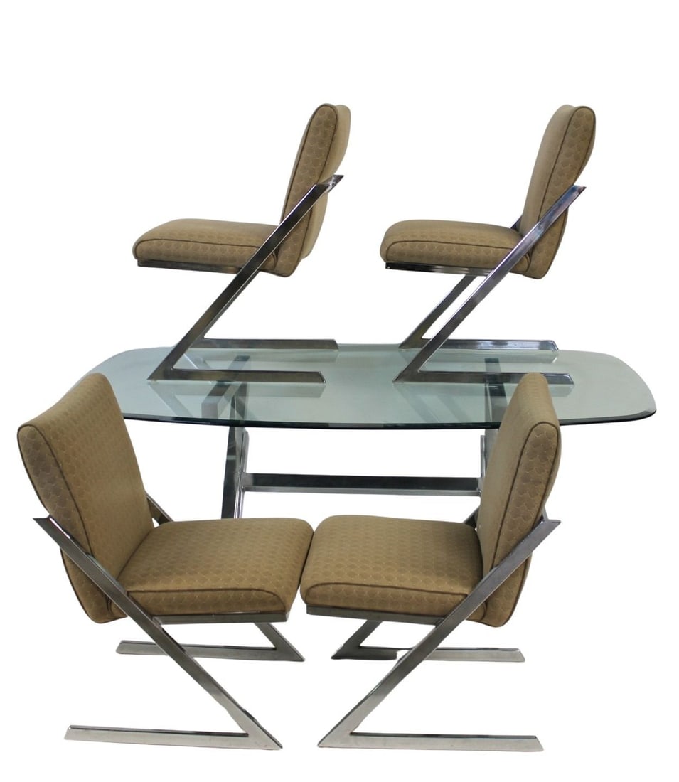 After Milo Baughman Chrome Dining Set . (1 of 8)