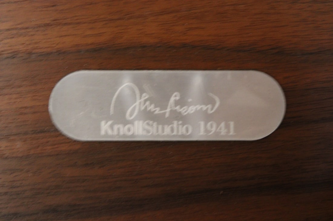 JENS RISOM / KNOLL Signed Center Table. - 5