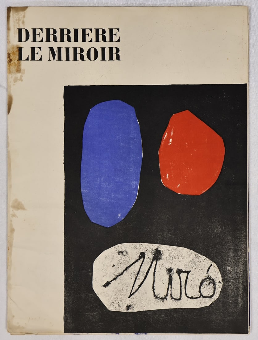 JOAN MIRO (SPANISH, 1893-1983) [Portfolio].: Derriere Le Miroir N ° 57-58-59 (Juin-Juillet-Aout 1953). Folio, loose sheets, Lithographs in color. Published Maeght, Paris. Note: Triple issue produced by Joan Miro in celebration of his 60th bi
