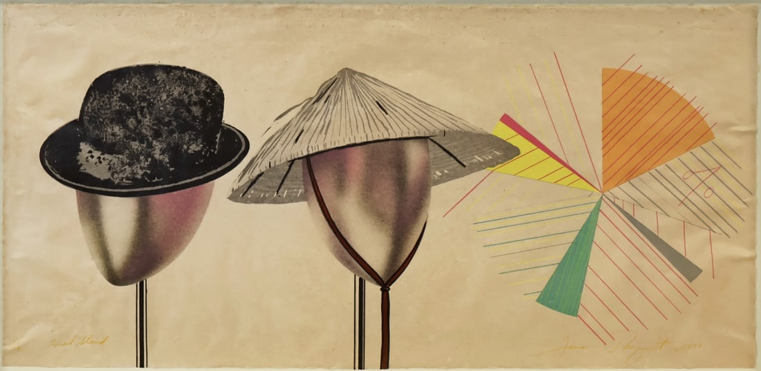 JAMES ROSENQUIST (AMERICAN, 1933-2017).: Head Stand'. 1977. Lithograph in colors on Okawara. Signed, titled, and numbered '23/39' lower margins in yellow grease pen. Printed and published by Gemini G.E. L., Los Angeles. Literature: Glenn 104