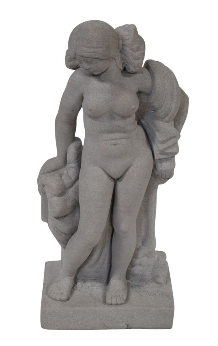 JOSEPH RENIER (USA, 1887-1966).: Possibly Marble Sculpture Of A Nude Beauty. From a Westchester County, NY estate. - Dimensions: 34" h x 15" w x 9" d.