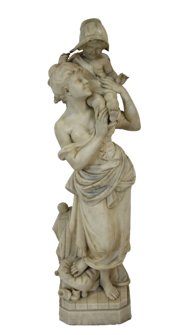 Marble Sculpture Of Lady With Child (1 of 20)