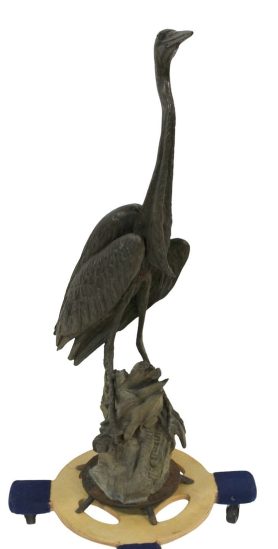 WALTER MATIA (USA, B. 1953).: Marshmaster'. Bronze, 1999-2000, edition of 2/20, signed at bottom on naturalistic base "Matia". From a Greenwich, CT estate. - Dimensions: 52" h