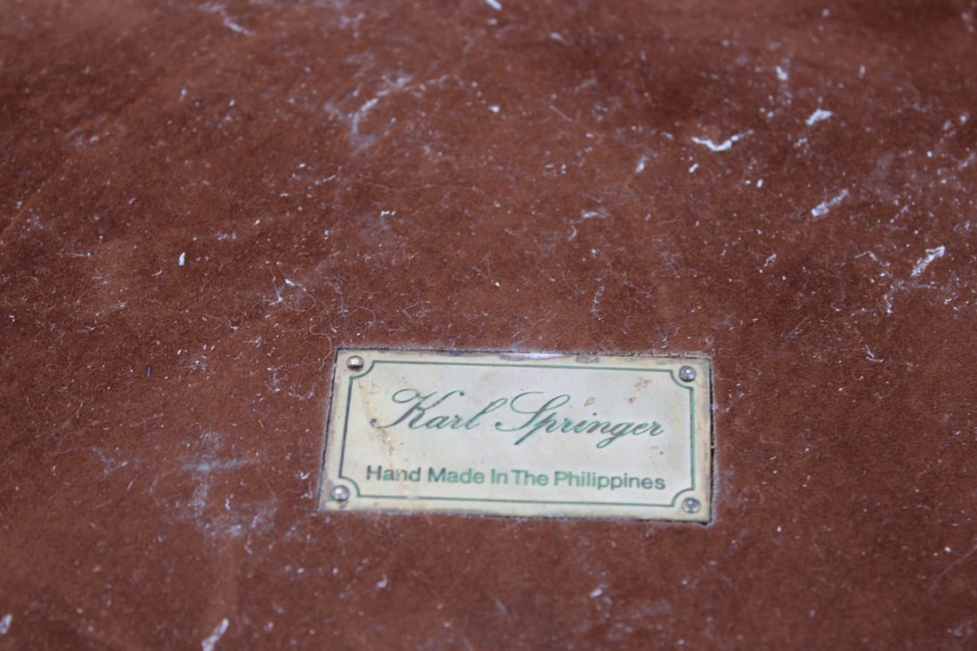Large Signed Karl Springer Circular Box. - 7