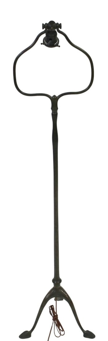 TIFFANY STUDIOS New York Bronze Bell Floor Lamp (1 of 8)