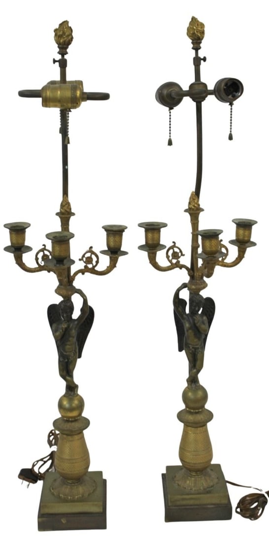 Fine Antique Pair Of Gilt & Patinated Bronze (1 of 7)
