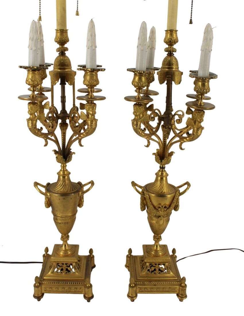 Fine Quality Pair Of Gilt Bronze Candelabra. (1 of 10)