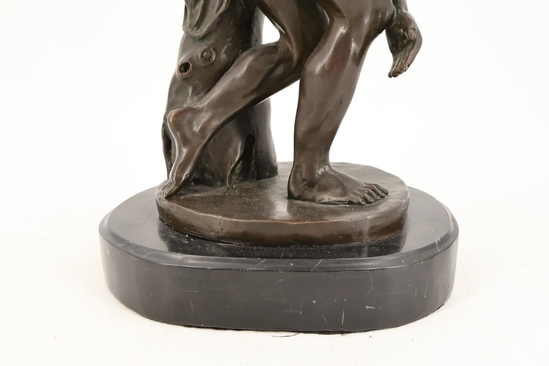 Unsigned Bronze Discus Thrower Sculpture - 7