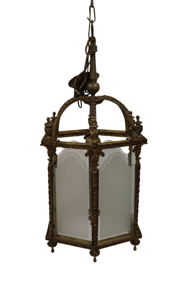 Antique Bronze Chandelier / Lantern (1 of 7)