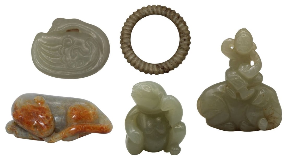 Collection of (5) Assorted Chinese Carvings. (1 of 20)