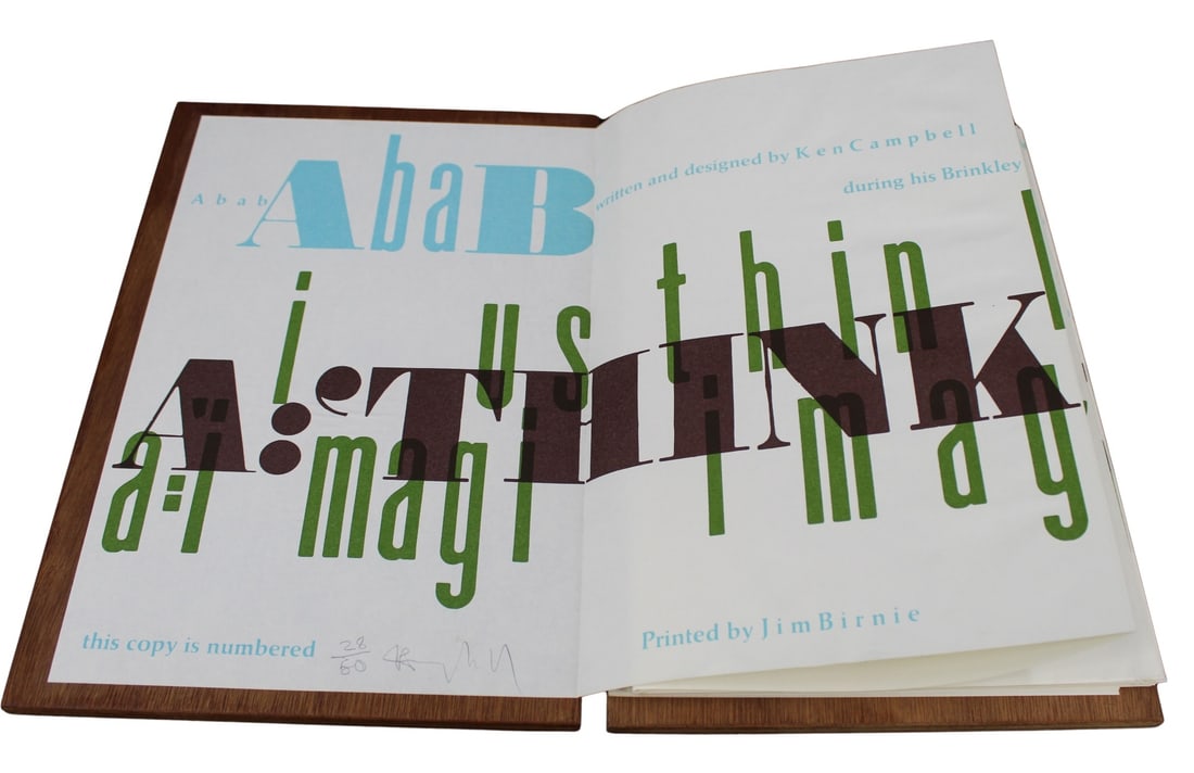 Ken Campbell "AbAb" Book, 1984, Slipcase (1 of 7)