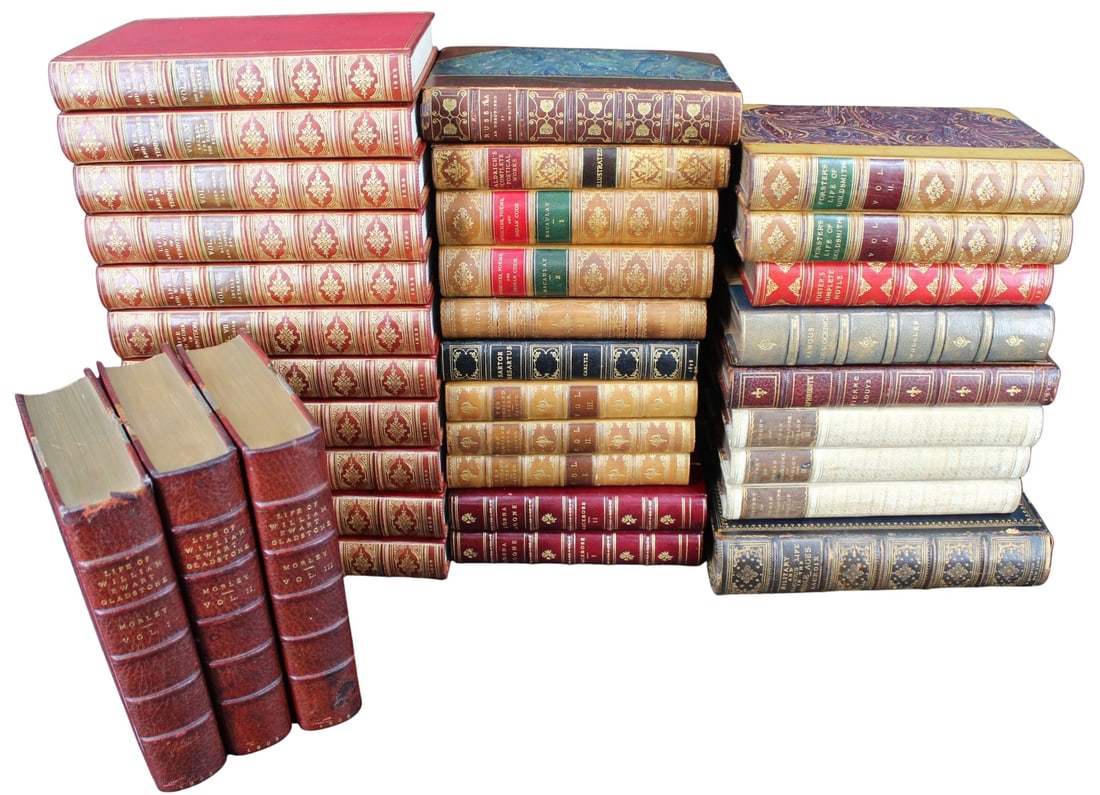 Large Group Decorative Leather Bound Books 34 Vol (1 of 8)