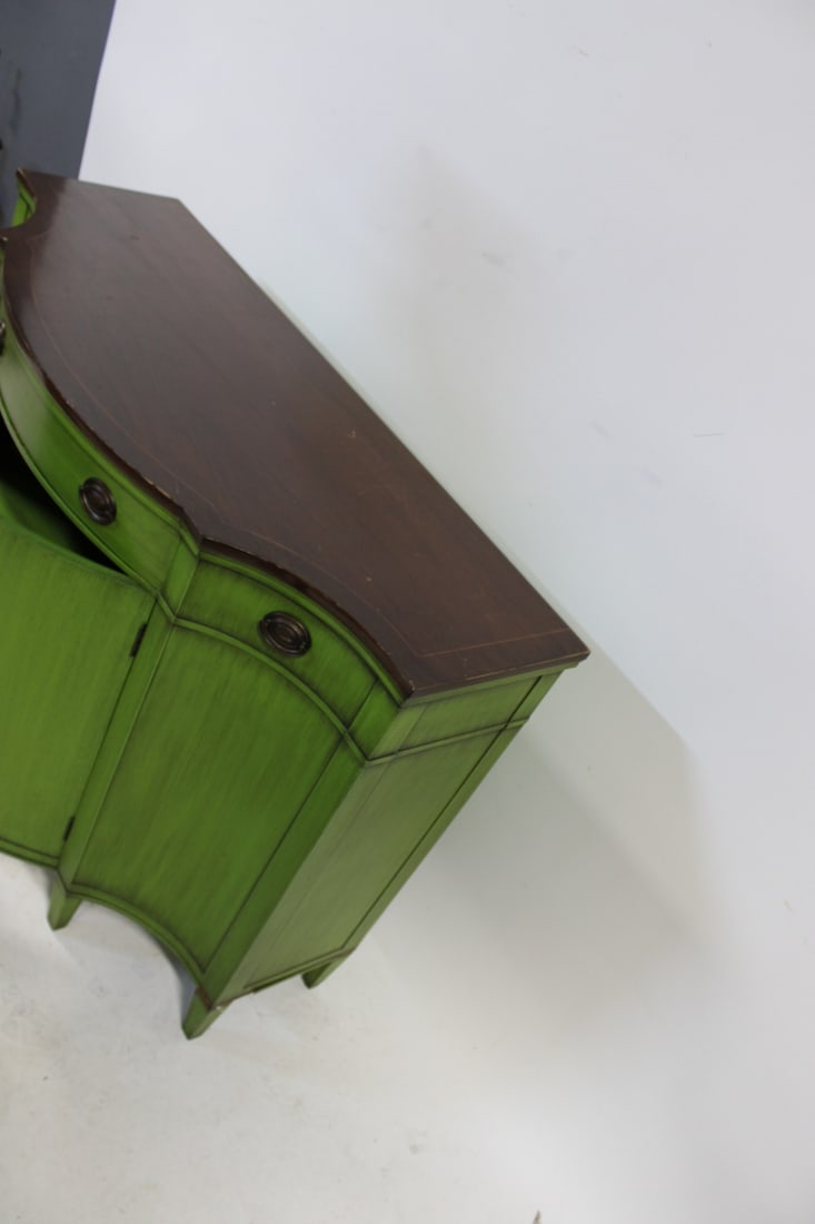 BAKER Signed Bow Front Cabinet. - 5