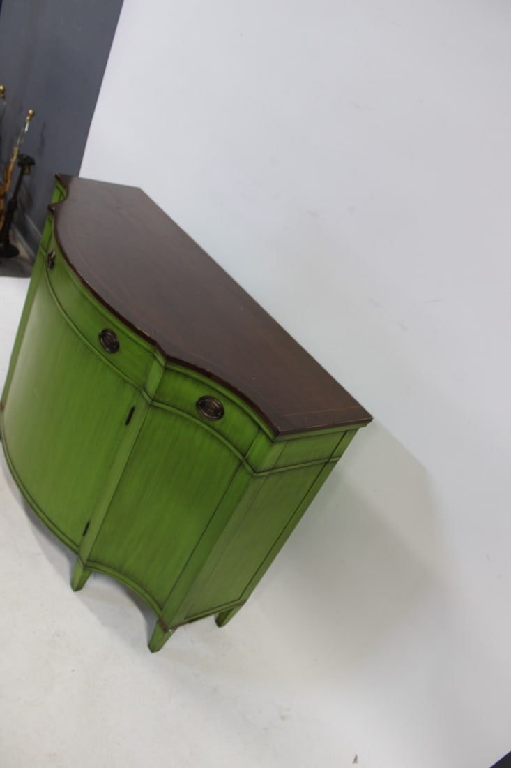 BAKER Signed Bow Front Cabinet. - 6