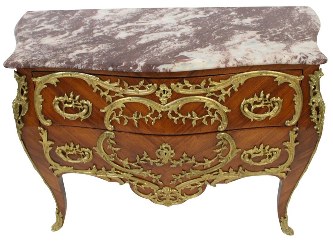 Fine Louis XV Style Bronze Mounted Commode. (1 of 9)
