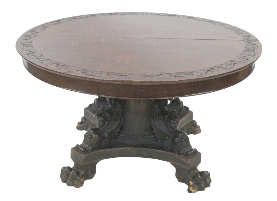 Antique Oak Pedestal Table in the Style of Horner. (1 of 9)