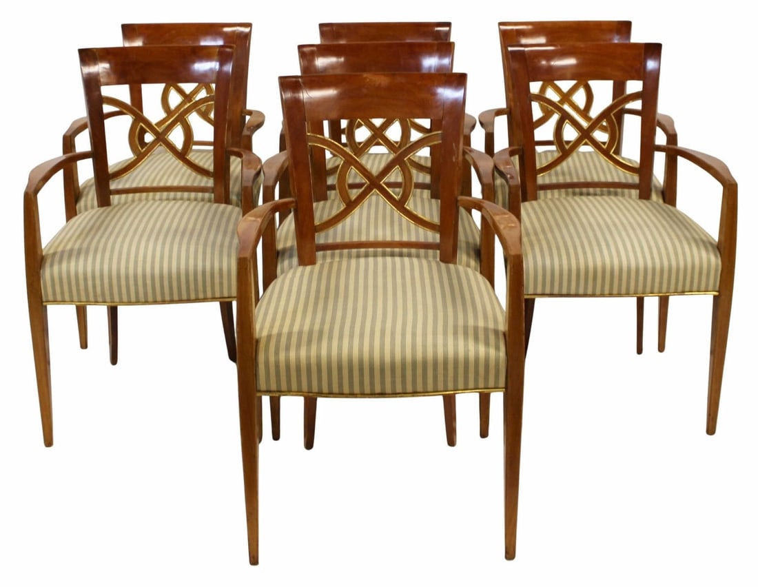 Set of 7 Carved & Gilt Decorated Neoclassical (1 of 8)