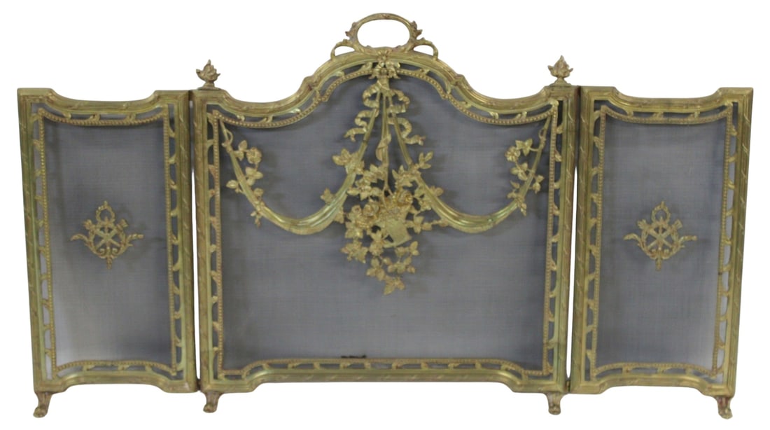 Antique Louis XV Style Bronze Firescreen. (1 of 7)