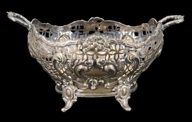 STERLING. Victorian English Silver Basket. (1 of 7)