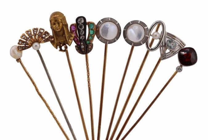 JEWELRY. (10) Assorted 17kt Gold and Platinum (1 of 12)