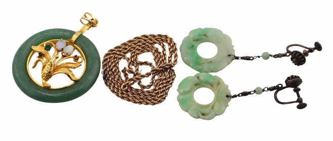 JEWELRY. 14kt Gold, Silver, and Costume Jewelry. (1 of 10)