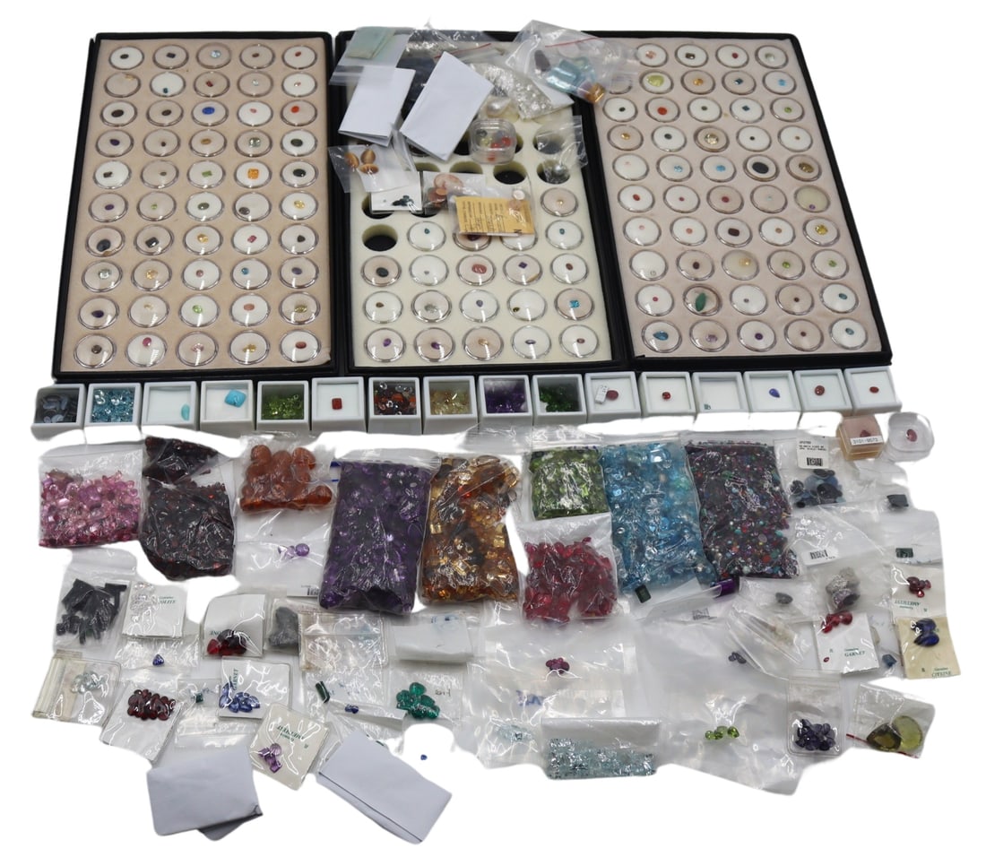 100's of Loose Gemstones, Cameos, Doublets, Etc.: By consignor purchase this collection was purchased directly from a jewelry store that was closing and this is what they have removed from gold over the past 25+ years. This collection is being sold a