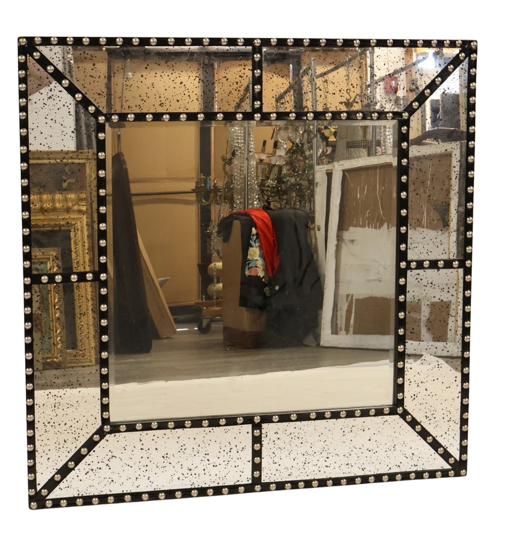 Large Mirror with Distressed Glass Mirror Framing. (1 of 5)