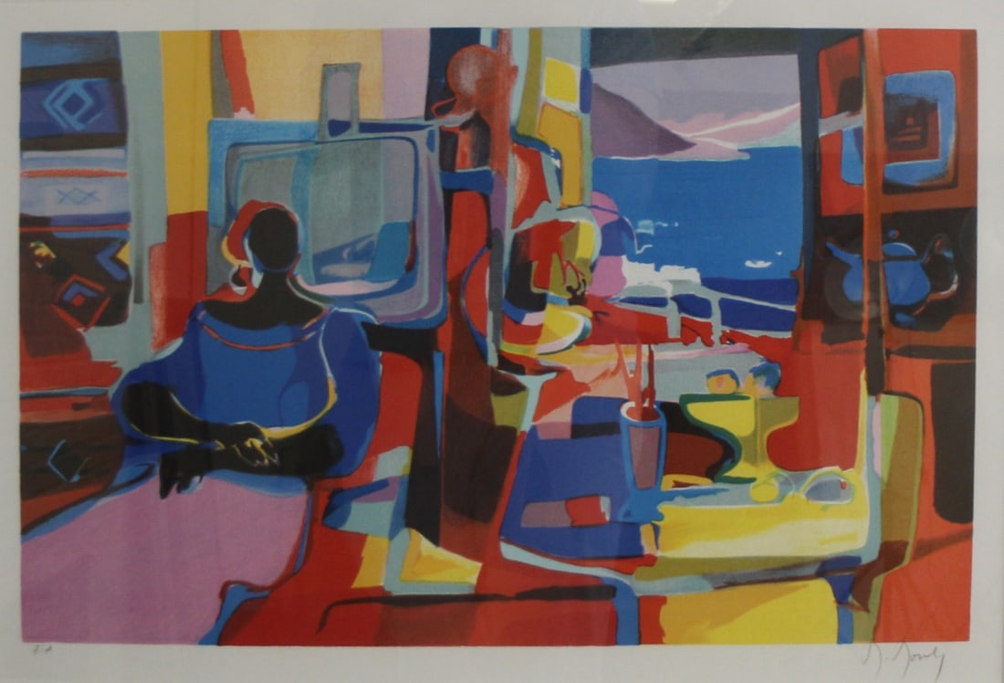 MARCEL MOULY (FRENCH, 1918-2008).: Artist Proof. Signed lr rt. From a Larchmont NY estate. - Dimensions: 17" x 24" & Frame 27" x 34"