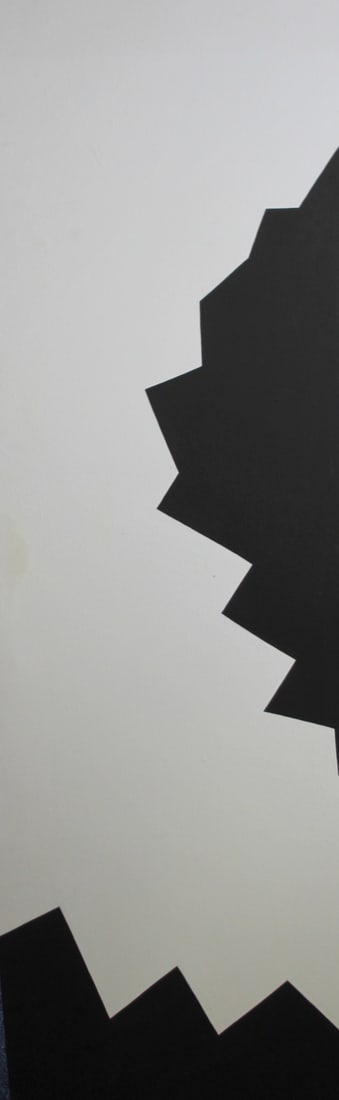 VALERIE MARKWOOD (USA 20th Century): "Components # 7", 1980. Oil on canvas. Signed titled and dated verso. From a Larchmont NY estate. - Dimensions: 78" x 24"