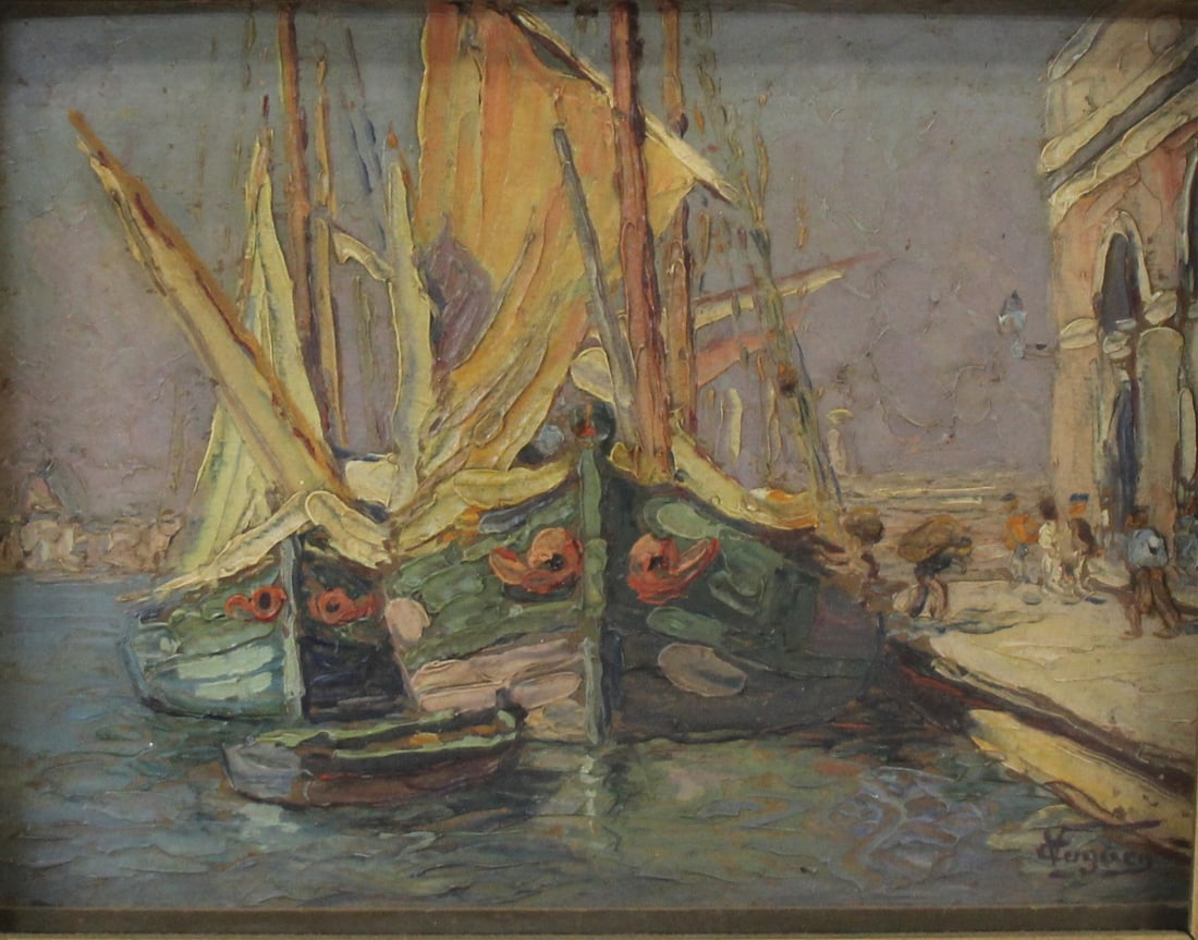 C. VERGUEN ?? Signed Oil On Board. (1 of 5)