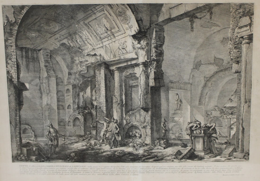 GIOVANNI BATTISTA PIRANESI (Italy 1720 - 1778).: Print from a Larchmont estate . - Dimensions: F23" x29" print 21" x 26.5"