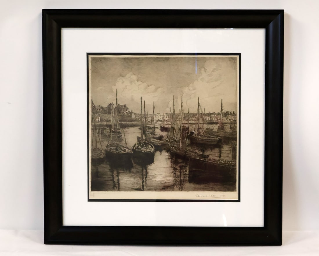 Edouard Leon. Etching - 4