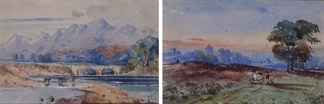 2 British School Watercolors On Paper. (1 of 9)