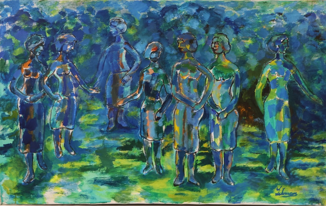 IRVING LEHMAN (UKRAINIAN / AMERICAN, 1900-1982).: Signed lr rt. From a Westchester NY estate. - Dimensions: 48" x 30"