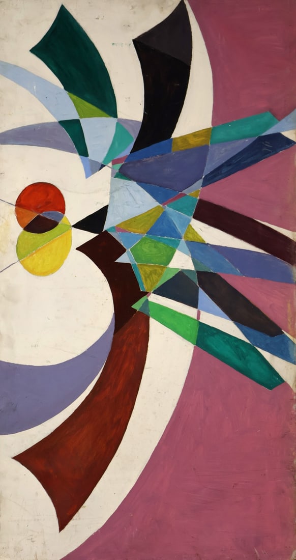IRVING LEHMAN (UKRAINIAN / AMERICAN, 1900-1982).: Oil on board, dated 1949, unsigned. From the Irving Lehman estate. - Dimensions: 48" x 24"