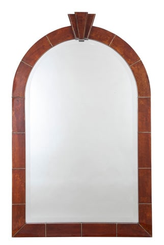 KARL SPRINGER Signed Midcentury Parchment Mirror. (1 of 7)