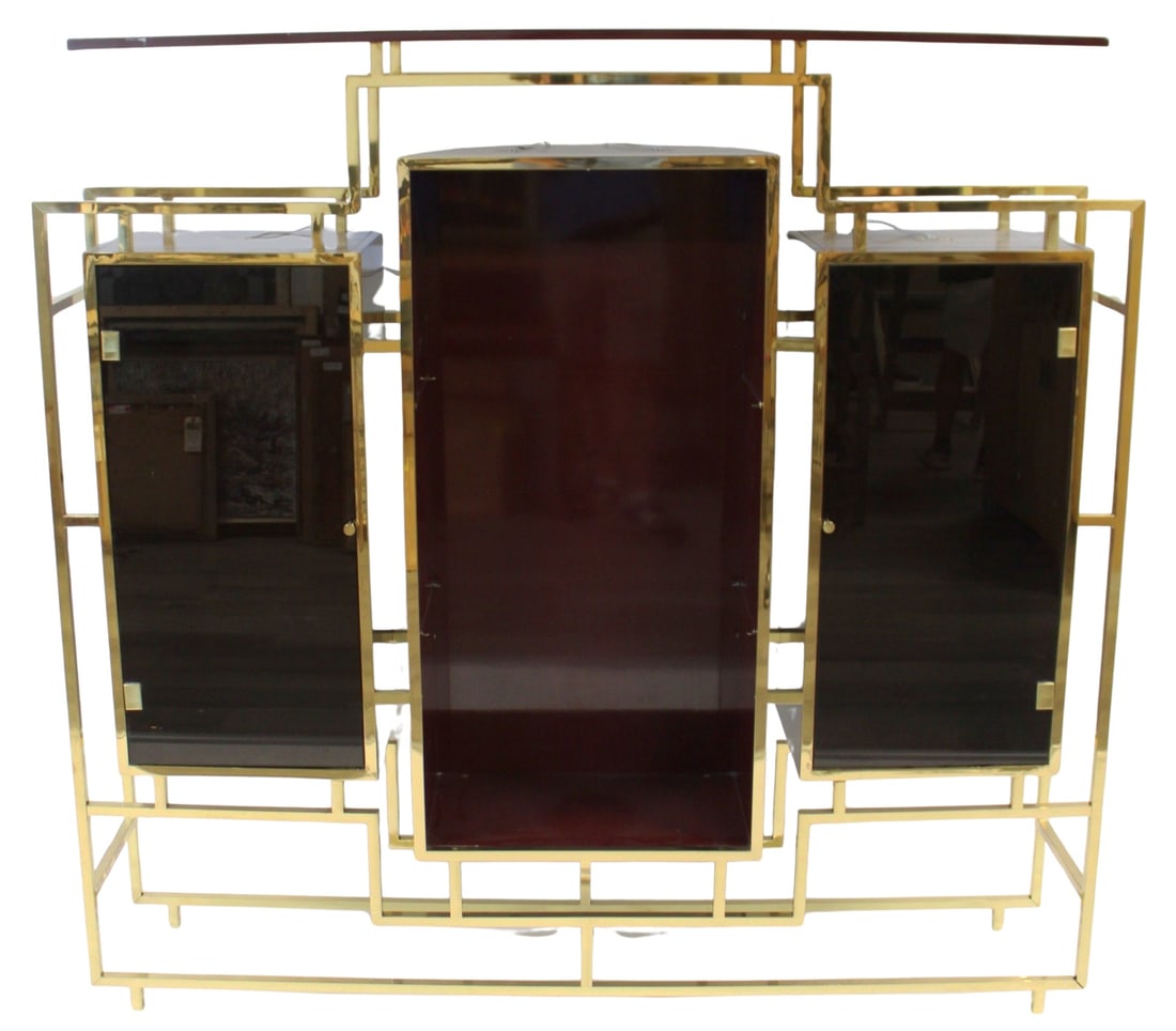 ROMEO REGA Brass Etagere / Display Cabinet. (1 of 7)